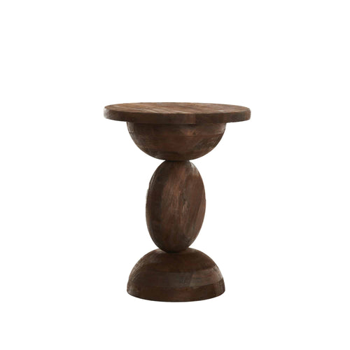 Light & Living bijzettafel Mirto - bruin - Ø40cm