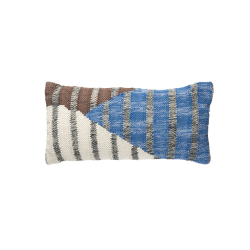 Dutchbone Hampton Kussen 60x30 Blauw - vtwonen shop