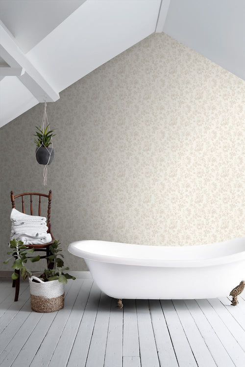 ESTAhome behang elegante bloemen beige - 50 x 900 cm - 132101