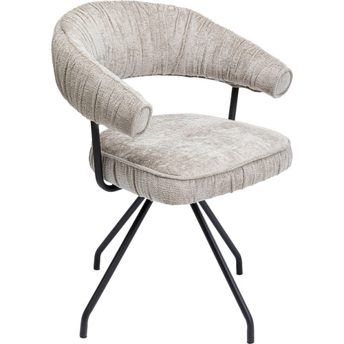 Kare Design Draaistoel met armleuningen Arabella grijs
