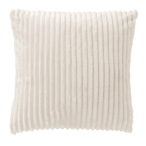 MART - sierkussen 45x45 cm - zacht ribfluweel - corduroy - Snow White - wit