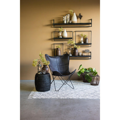Light & Living wandplank Maddison - zwart - 80x15x24cm