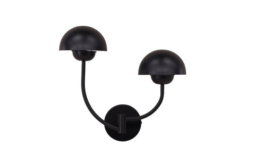 Rebellenclub Wandlamp Sikfors - zwart - Ø 15 cm