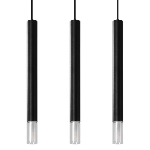 Sollux Lighting Hanglamp WEZYR 3 zwart - 45x6x120cm