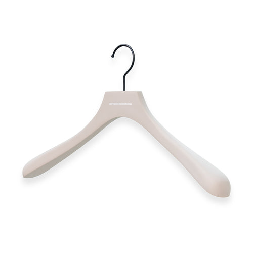 Spinder Design kledinghangers Lotus - Silky Taupe - set van 5 - Draaibare haak - anti slip coating