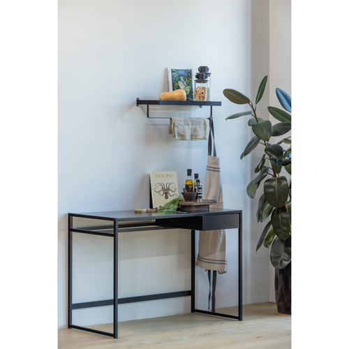 WOOOD bureau met lade Teun  - Metaal - Zwart - 110x76x50 - vtwonen shop