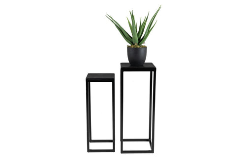 MaximaVida vierkante plantentafel set Vancouver zwart 79 cm - 100 kg draagkracht uitvoering - vtwonen shop