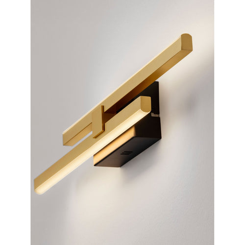 Nova Luce ANTAMA Geïntegreerde LED-wandlamp Sandy Black, Gold Triac dimbare LED 12W 510lm 3200K