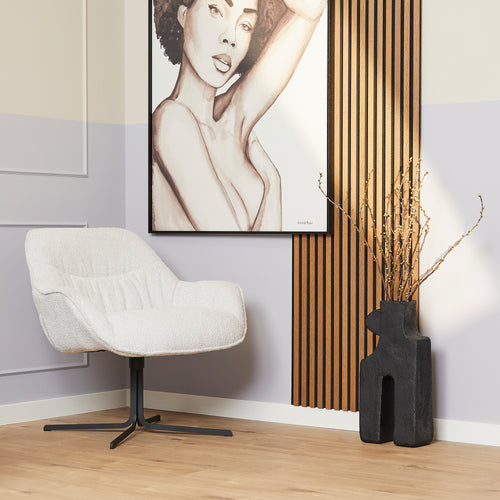 Starfurn  fauteuil Mila - wit - 77x80x52cm
