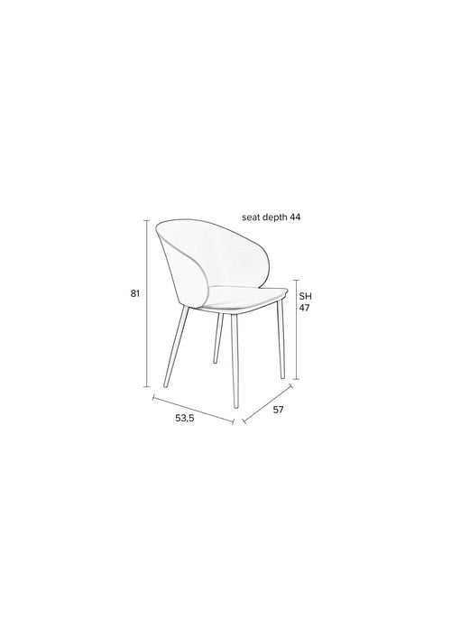 Housecraft Living Gigi Eetkamerstoelen Wit - Set van 2 - vtwonen shop