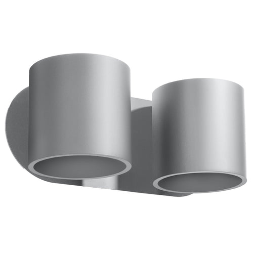 Sollux Lighting Wandlamp ORBIS 2 grijs - 26x12x10cm