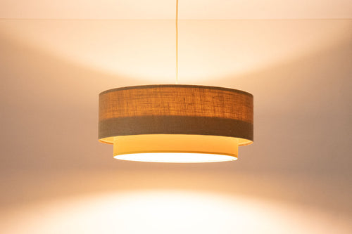 bpskoncept hanglamp Duo - jute & zonnegeel - Ø50 cm