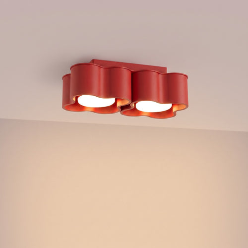 Sollux Lighting Plafondlamp OVIO 2 rood Gx53 - 24,5x12x8cm