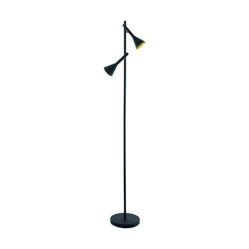 EGLO vloerlamp Cortaderas - 144.5cm - gu10 - zwart/goud
