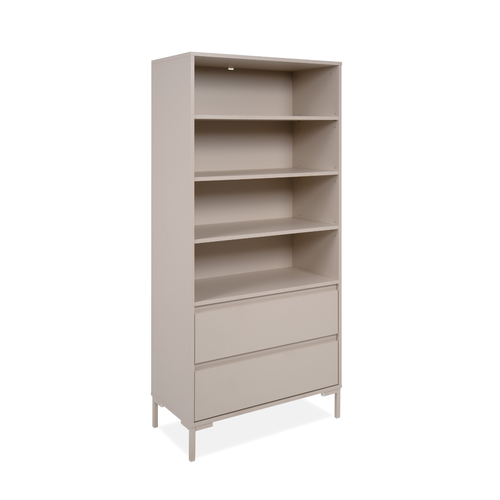 Calicosy - Boekenkast NERIO - beige taal 77,5x40x165 cm