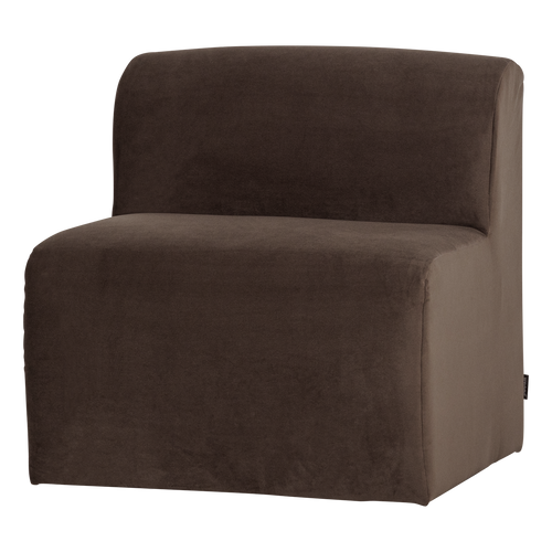 WOOOD eetbank 84 cm rugleuning Mojo Base - Velvet - Bruin - 83x84x76