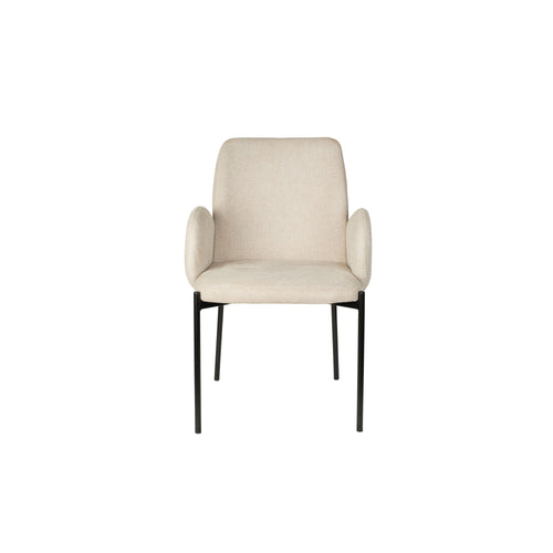 Housecraft Living Tjarda Eetkamerstoelen met armleuning Taupe - Set van 2 - vtwonen shop