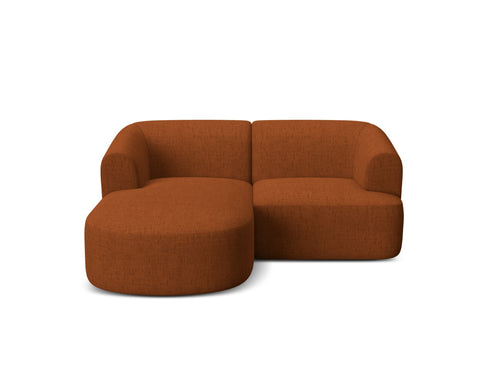 Cosmopolitan Design Modulaire hoekbank links Campi 3-zits, structurele stof baksteen - 156x180x70cm