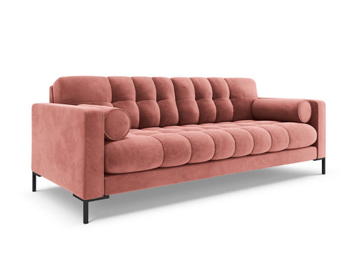 Cosmopolitan Design Bank Bali 4-zits, flueel, roze - 96x217x75cm