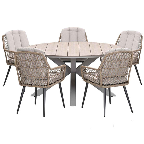 Garden Impressions tuinset Kalibo - Tulli - natural - Ø148x75cm - 6-delig - vtwonen shop