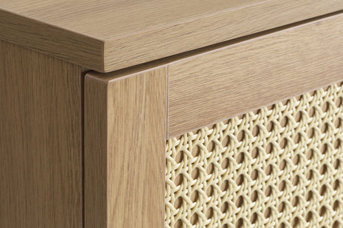 Rebellenclub Wandkast Berley - Eiken met Rattan - vtwonen shop