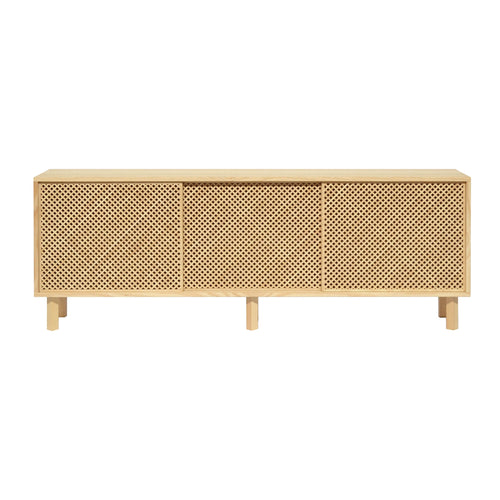 Naan Furniture Dressoir Altea - Natuurlijk grenen gelakt - 180 cm - 3 deuren - vtwonen shop