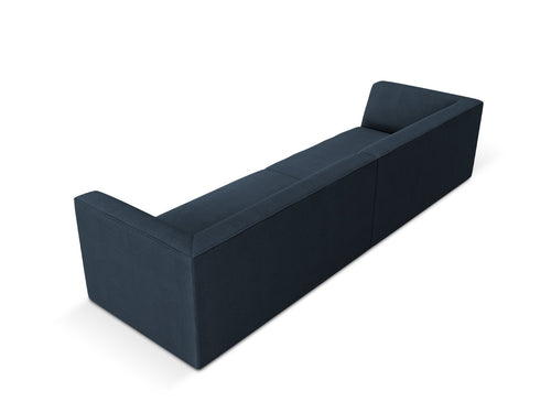 Micadoni Bank Ruby 4-zits, structurele stof, marineblauw - 93x302x69cm