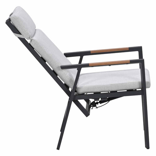 Garden Impressions Felini verstelbare tuinstoelen set van 4 – carbon black
