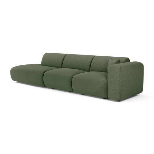 Sia Home - Rechte bank 310 cm MYRA - kruisbinding olijfgroen 310cm