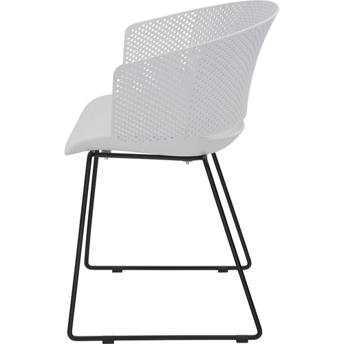 Lesli Living bistrostoel Orly - wit - 58,5x45,5∕53x79cm - set van 4