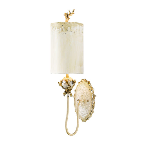 Elstead Trellis - 1 lichte binnenwandlamp stopverf, bladzilver, E27
