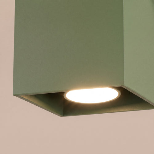 Sollux Lighting Plafondlamp QUAD 1 olijfgroen - 10x10x10cm