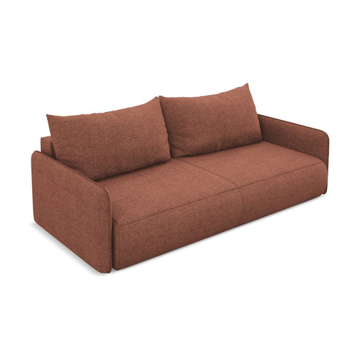 LaMiaSofa 3-zits slaapbank Palermo - chenille stof - gedempt roze - 216x105x86