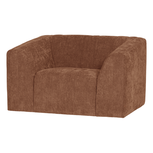 WOOOD fauteuil Omaire - Chenille - Roestbruin