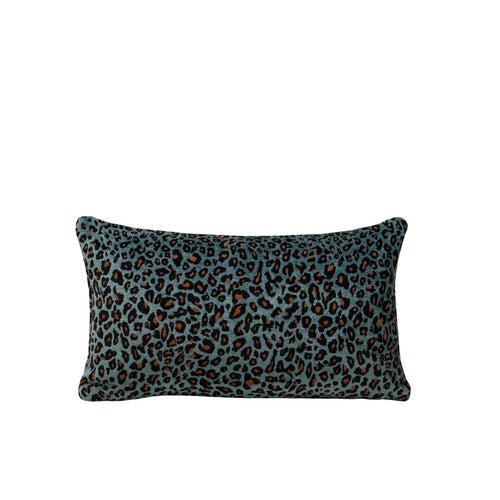 Madura Kussenovertrek Leopoldo blauw en reebruin 28x47 cm