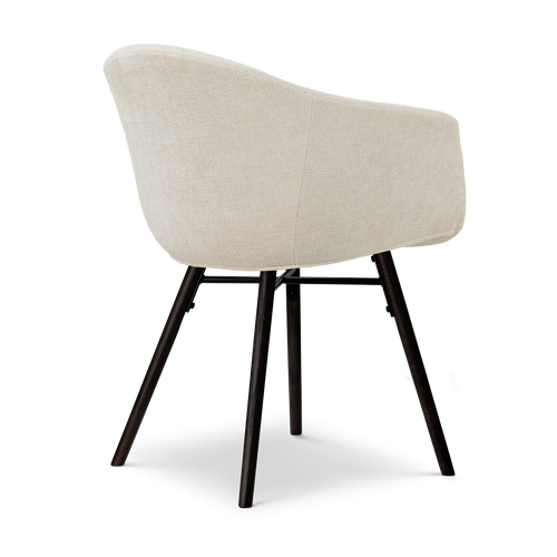 Nolon Nena-Otis Eetkamerstoel Cotton Beige - Zwarte Houten Poten - vtwonen shop