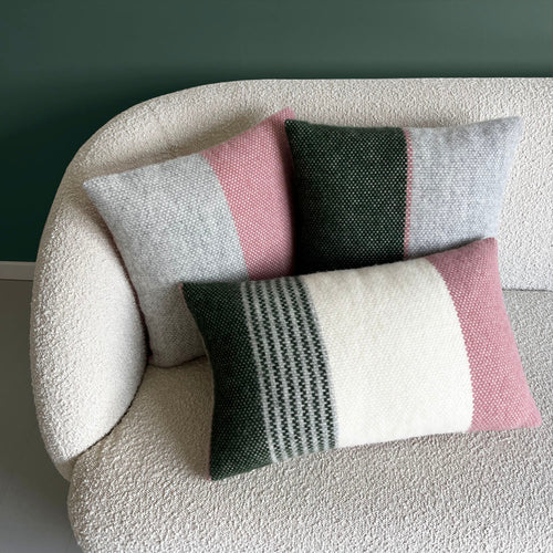 Malagoon kussen Festivity - mist groen - 45x45cm 100% wol