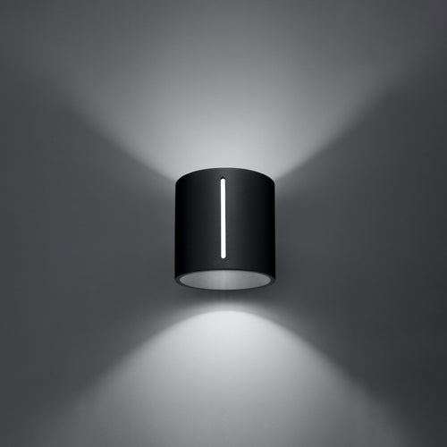 Sollux Lighting Wandlamp INEZ zwart - 10x12x10cm