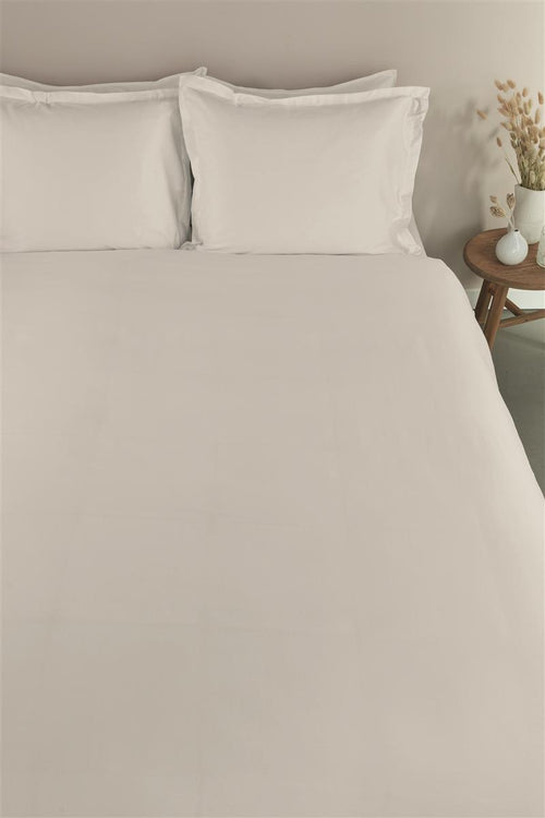 Ambiante Satin Uni dekbedovertrek - Eenpersoons - 140x200/220 cm - Wit