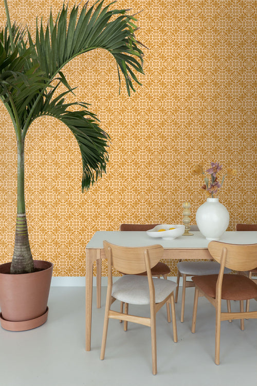 ESTAhome behang verweerde tegels okergeel - 50 x 900 cm - 131480 - vtwonen shop