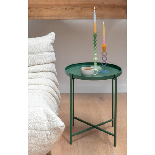 Leitmotiv bijzettafel Meseta - groen - 40x40x49cm