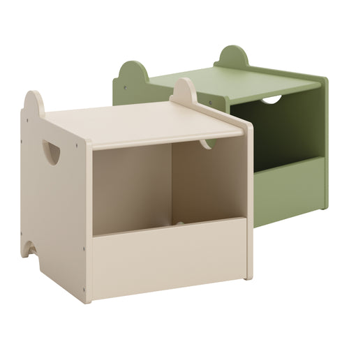 Petite Amélie Set van 2 stapelbare speelgoedkisten - MDF - groen