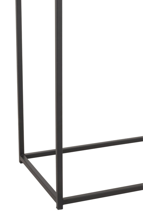 J-Line console Zigzag - hout/metaal - naturel/zwart