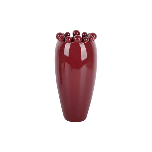 Present Time vaas Cadiz Dotty Large - rood - Ø14cm