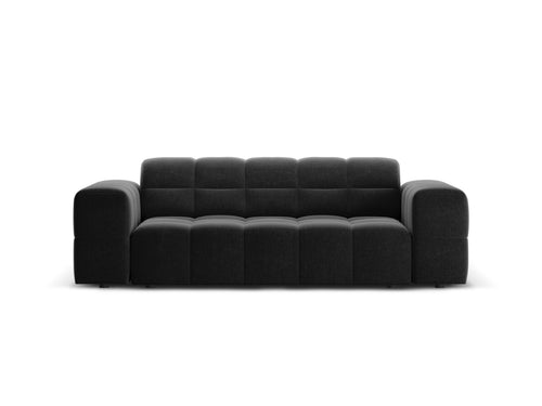 Cosmopolitan Design Bank Chicago 2-zits, chenille zwart - 102x178x78cm