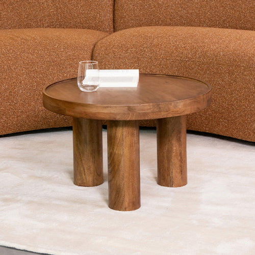 LABEL51 Salontafel Elly - Bruin Hout - 60x60x38cm