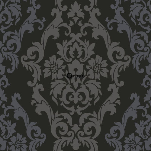 Origin Wallcoverings behang ornamenten zwart en glanzend brons - 53 cm x 10,05 m - 346208