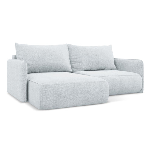 LaMiaSofa hoekbank links Palermo - chenille stof - lichtblauw - 207x148x86