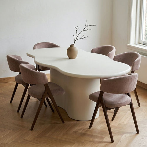 Giga Meubel Eettafel Jessie Off-White – Organisch – Eco Composiet – 180x110x77cm
