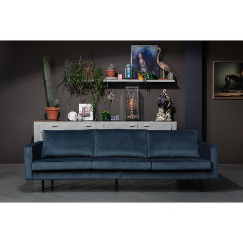 BePureHome 3-zits bank Rodeo - Velvet - Teal - 85x277x86 - vtwonen shop